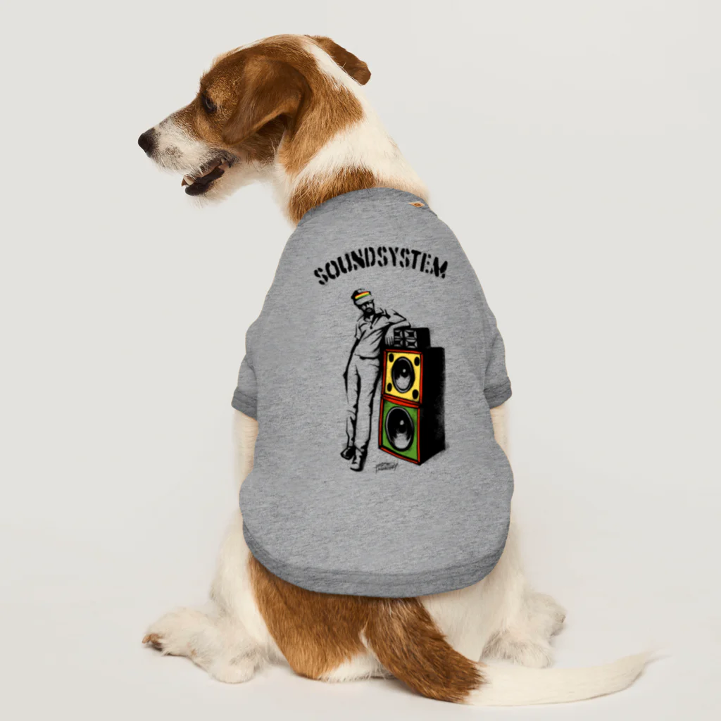 スタムラ屋のSoundsystem Dog T-shirt