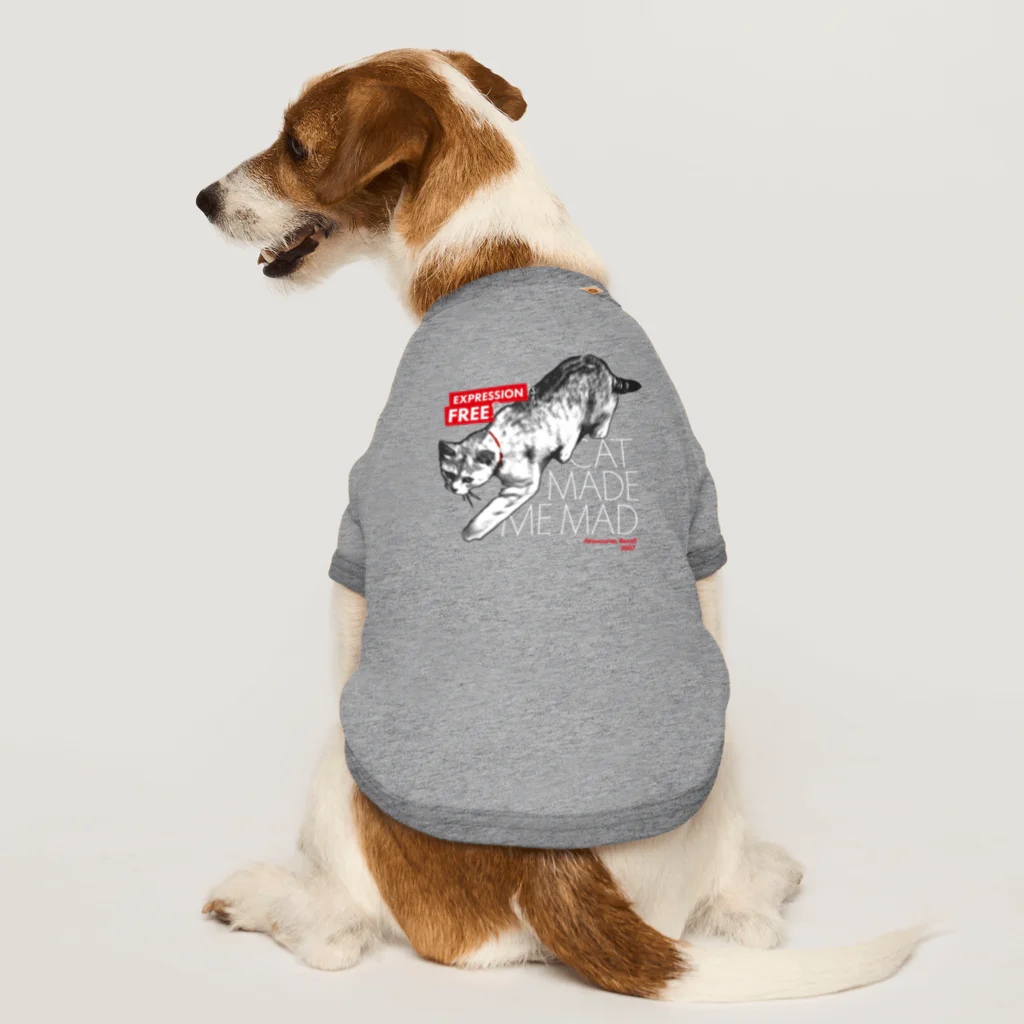 throwcurve（スロウカーヴ）のthrowcurve / 表猫は自由（マルチカラー） Dog T-shirt