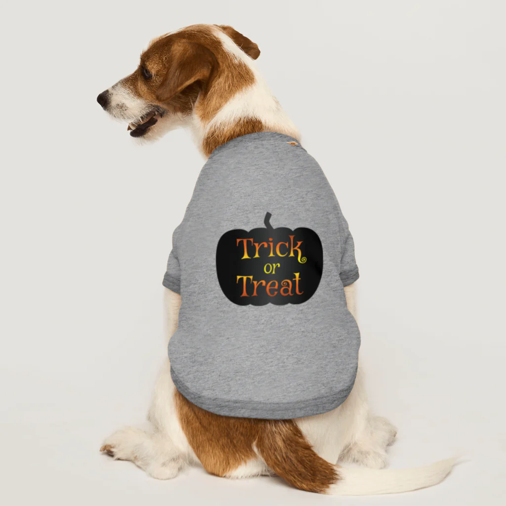 Drecome_Designのトリックオアトリートカボチャ Dog T-shirt