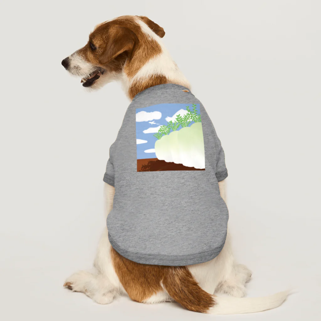 ネコモトタロウショップの畑の大根 Dog T-shirt