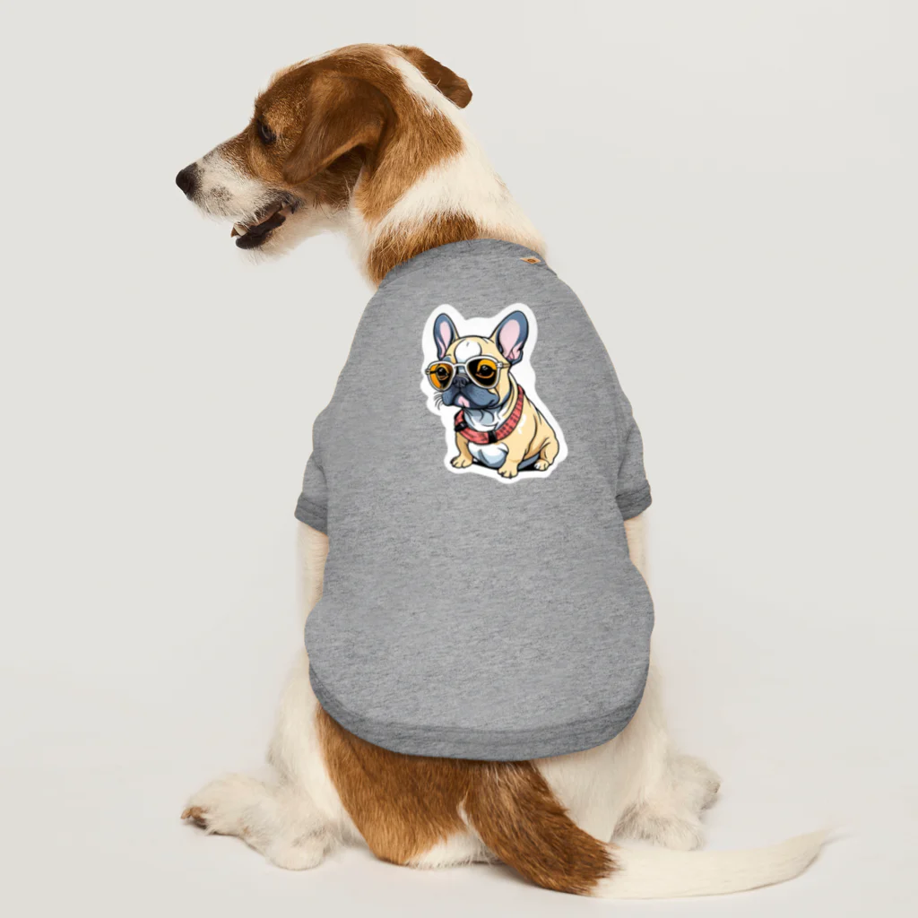 ern607のグラサンフレンチブルちゃん Dog T-shirt