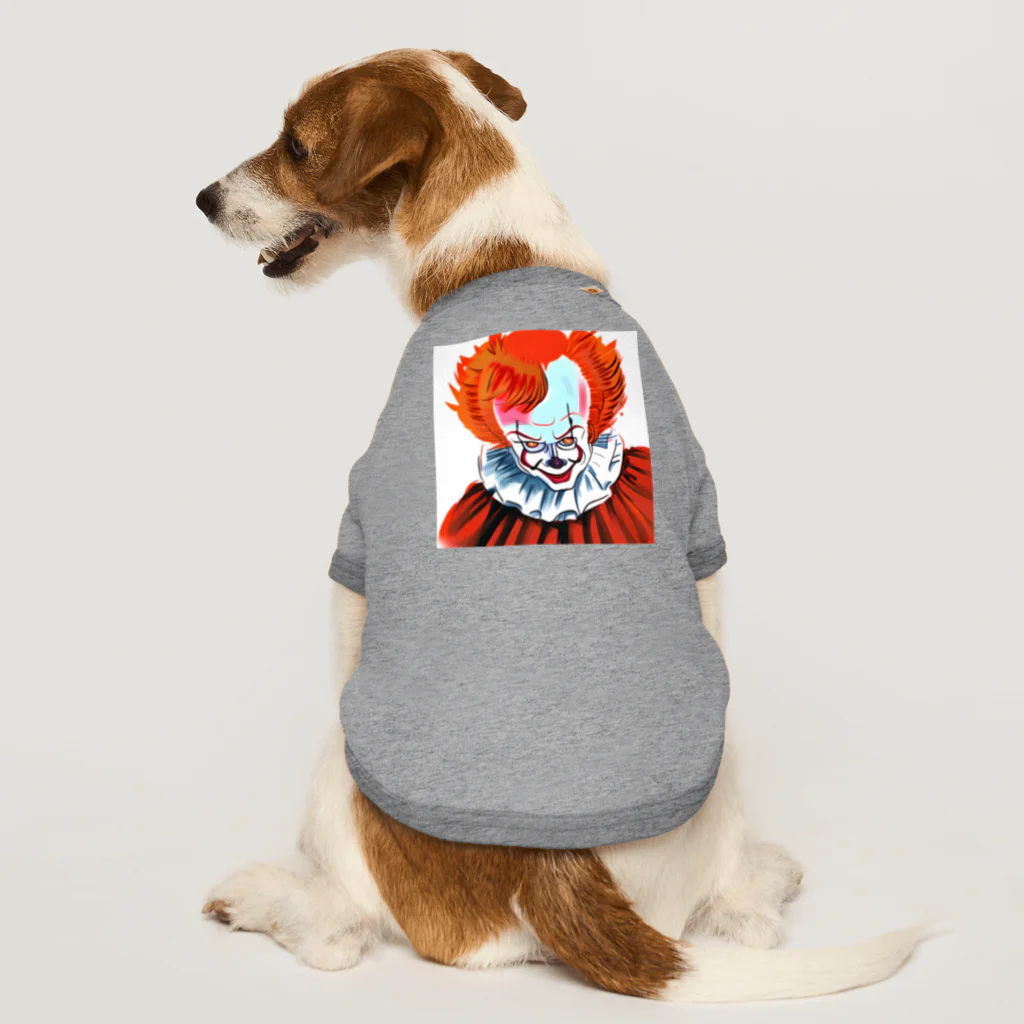 Okuizumoのピエロのイラストのグッズ Dog T-shirt