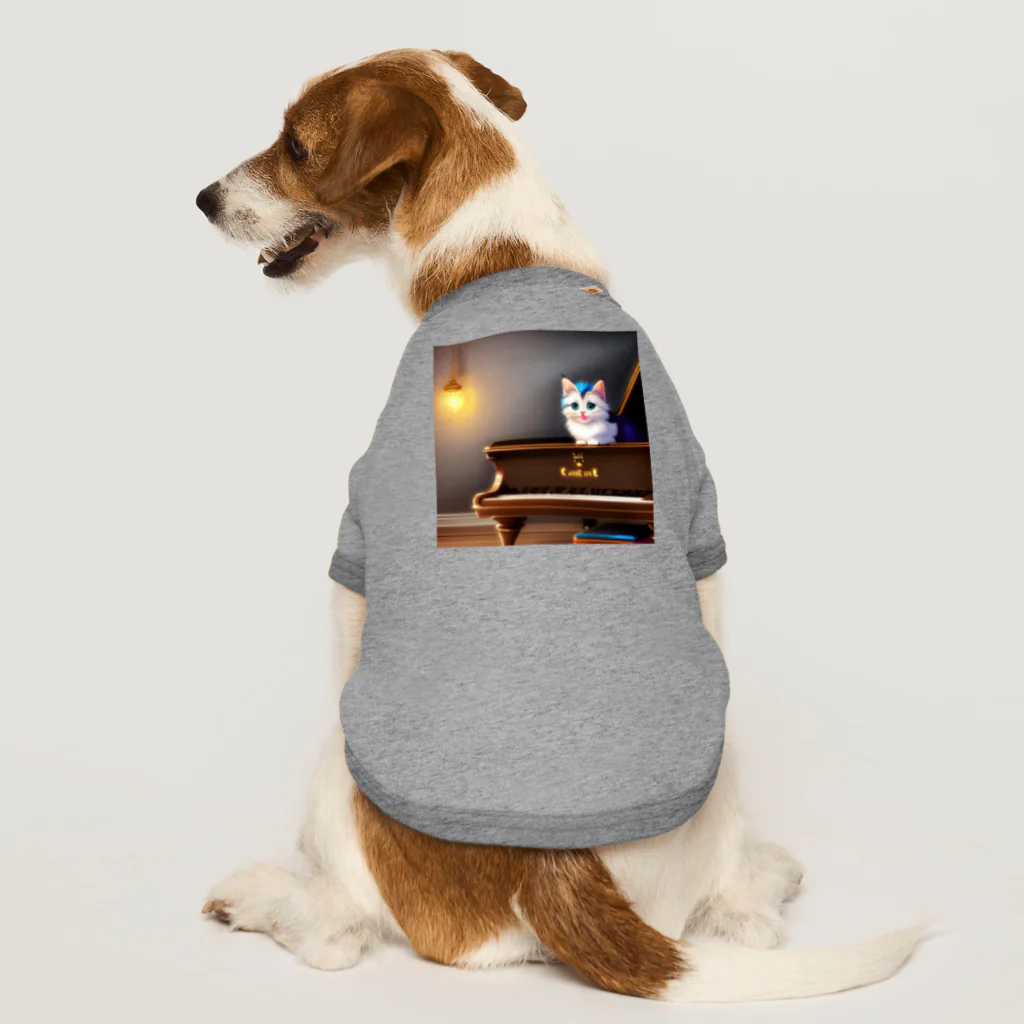 kitten pianistの子猫ピアニスト-2 Dog T-shirt