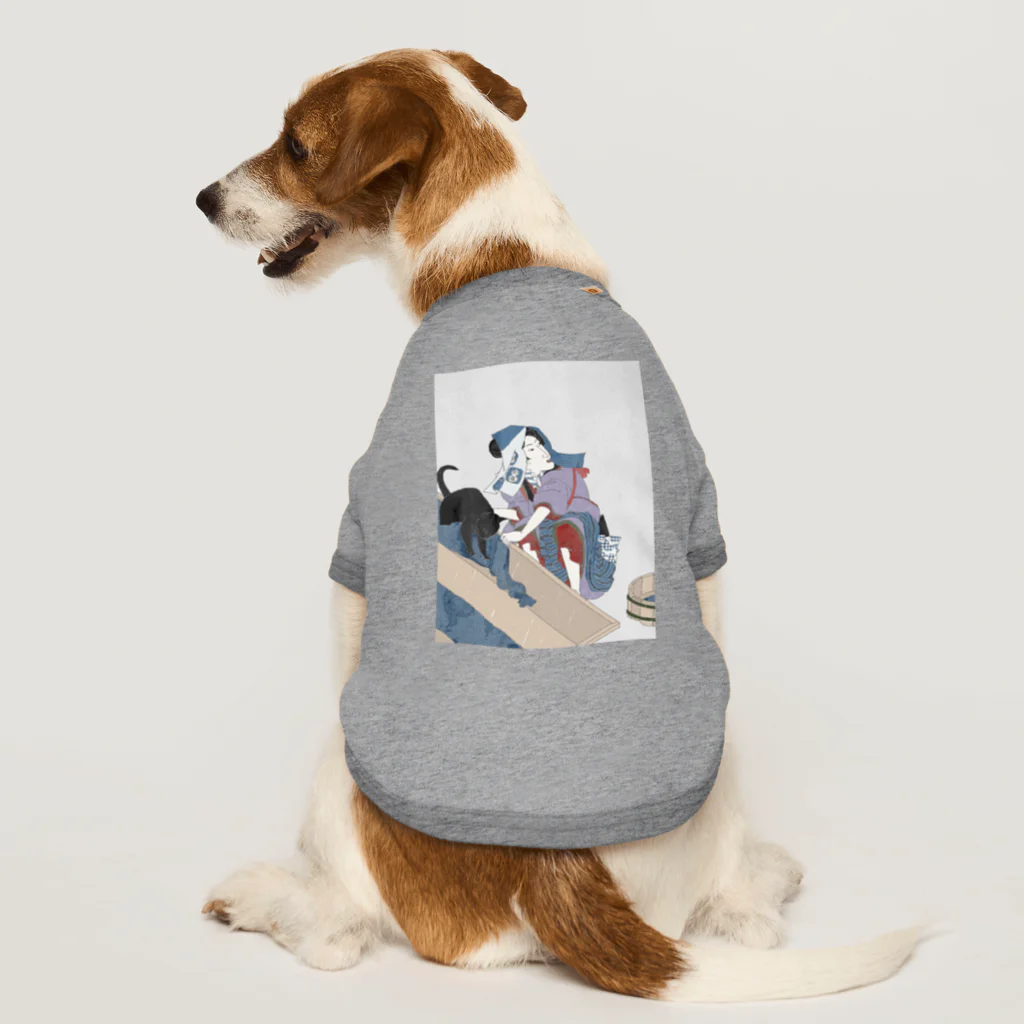 keeeeeep smilingの洗濯を愛してる猫 Dog T-shirt