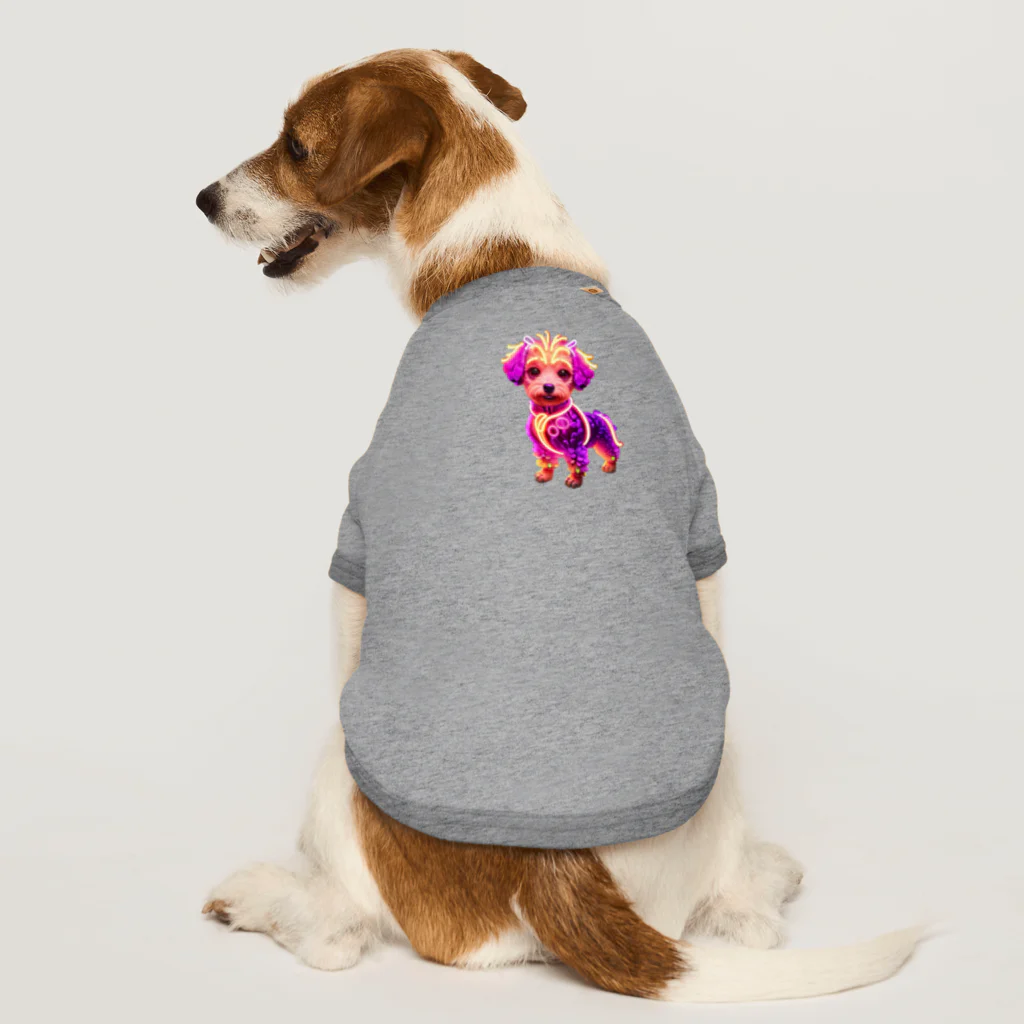 MaKenEekaRaのネオントイプードル Dog T-shirt