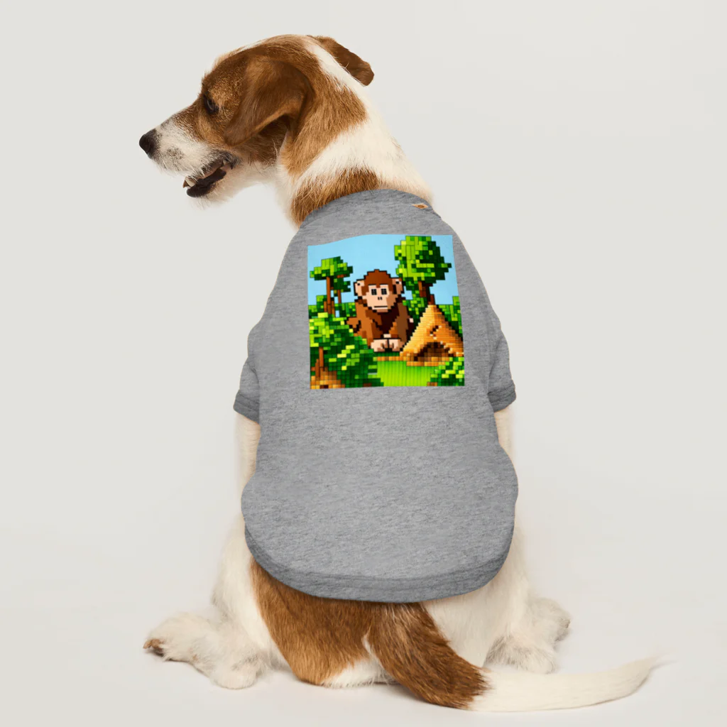 ワンダーワールド・ワンストップのドット柄モンキー Dog T-shirt