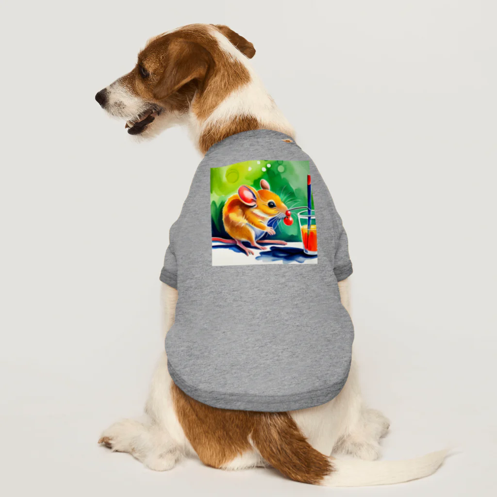 juice-seezのこっそり実を食べるスナネズミちゃん Dog T-shirt