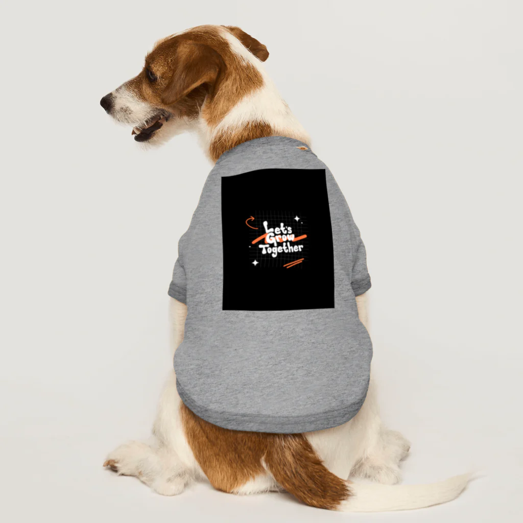 yusaki55maikingのアブストラクトタイポグラフィ Tシャツ Dog T-shirt