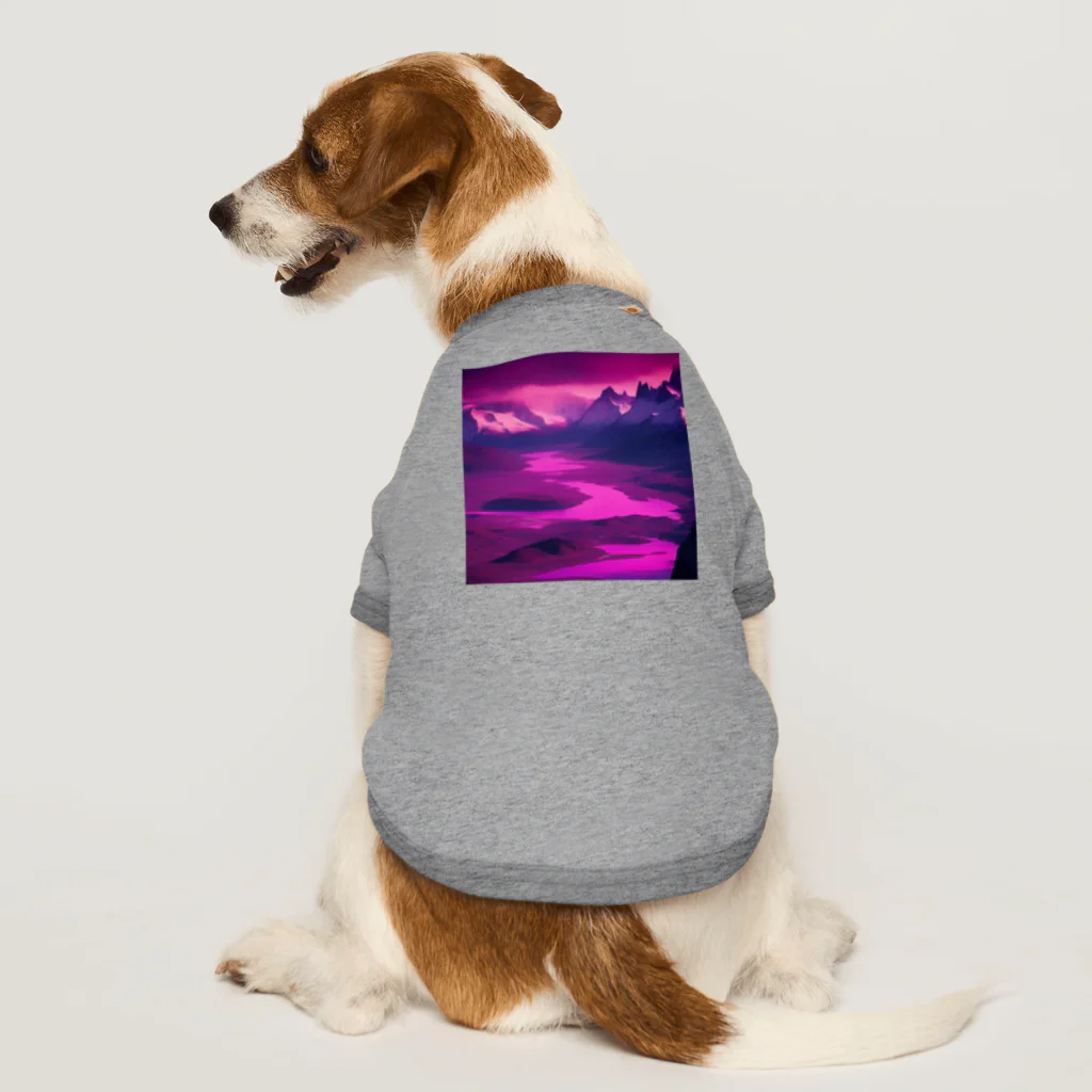 YoMiTの有名な観光スポットをイメージした画像：パタゴニア（アルゼンチン、チリ） Dog T-shirt