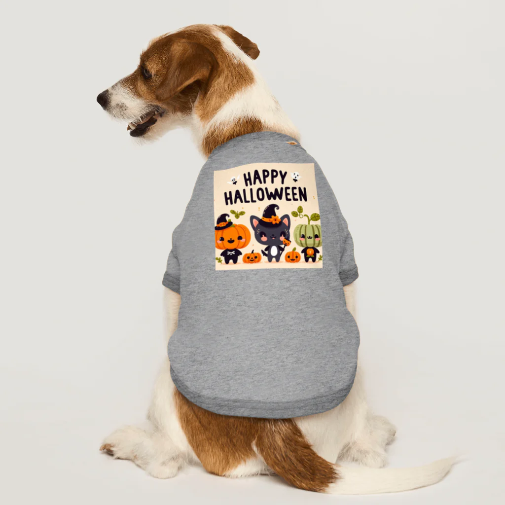 ワンダーワールド・ワンストップのHappy Halloween かわいいハローウィーンキャラクター ドッグTシャツ