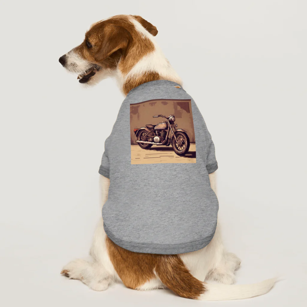 毎日がにゃんとも幸せ マサッチShopのレトロバイクドット Dog T-shirt