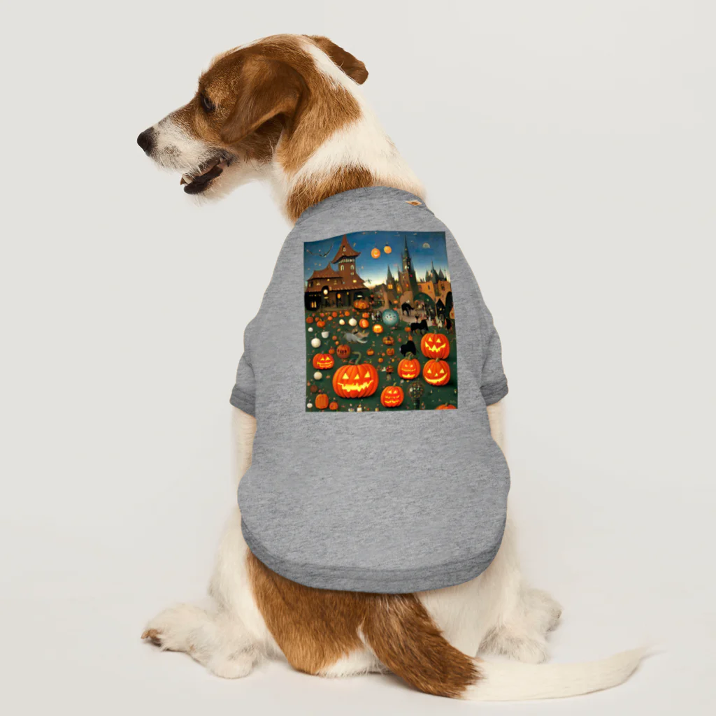 waffle2000のハロウィン風景 ドッグTシャツ