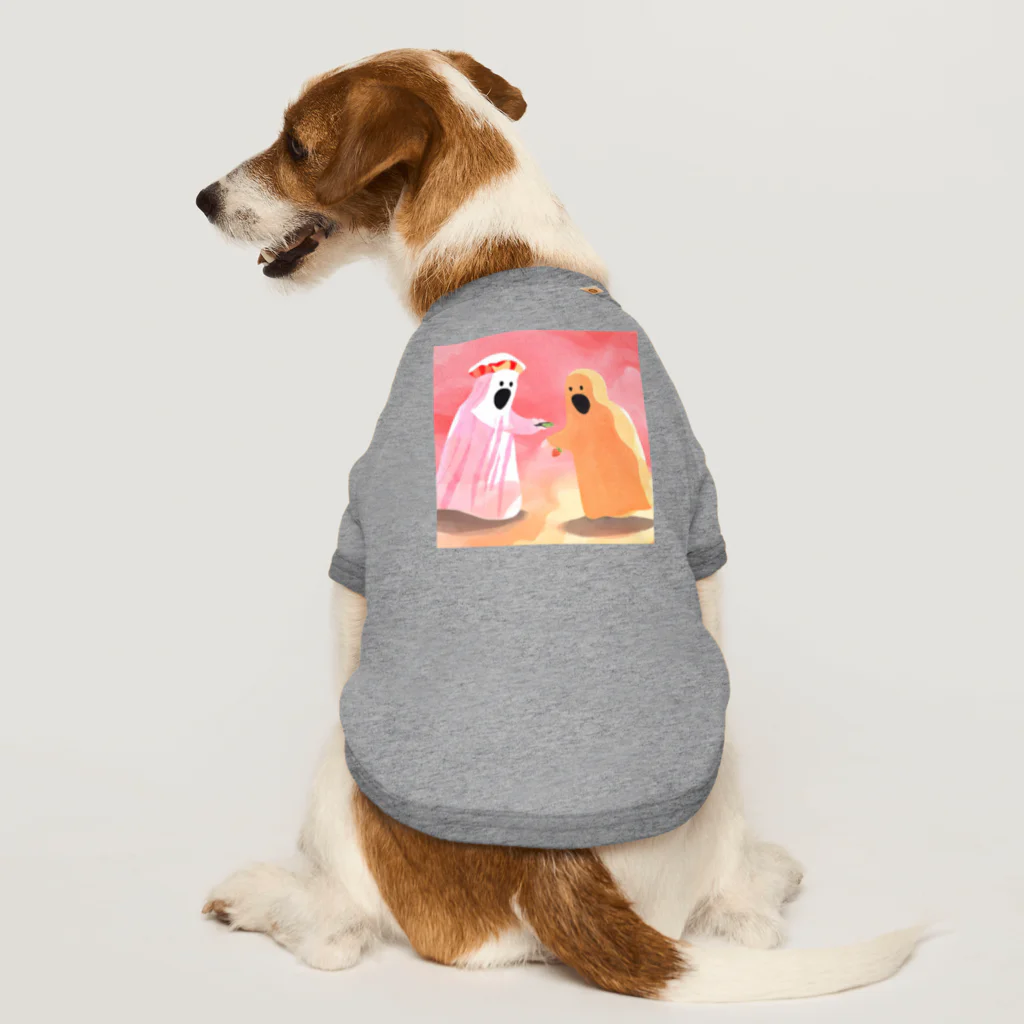 Tokyo Strawberryのみかん屋さんの苺オバケと蜜柑オバケ Dog T-shirt