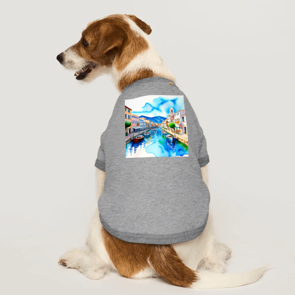 ようこそ　taitaitaro shop へのギリシャの街並み Dog T-shirt