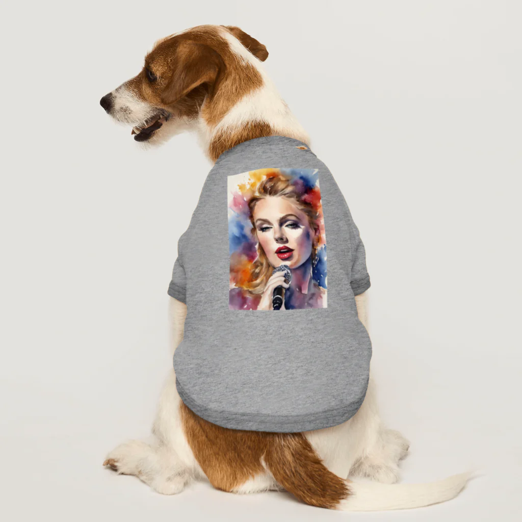 AI職人👨‍🏭のAI「Taylor Swift」水彩 Dog T-shirt