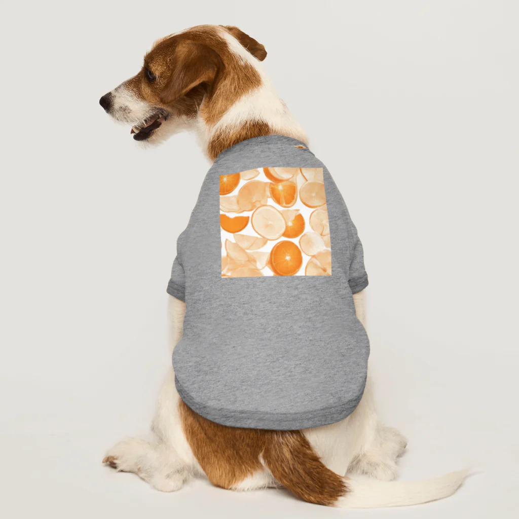 千裕アトリエ（いつもありがとう）のオレンジ（Orange） Dog T-shirt