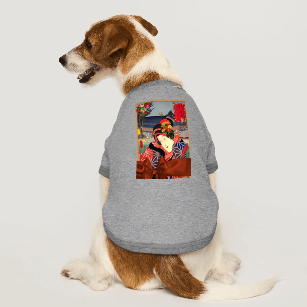 saitosekaiのお江戸ガーリー Dog T-shirt