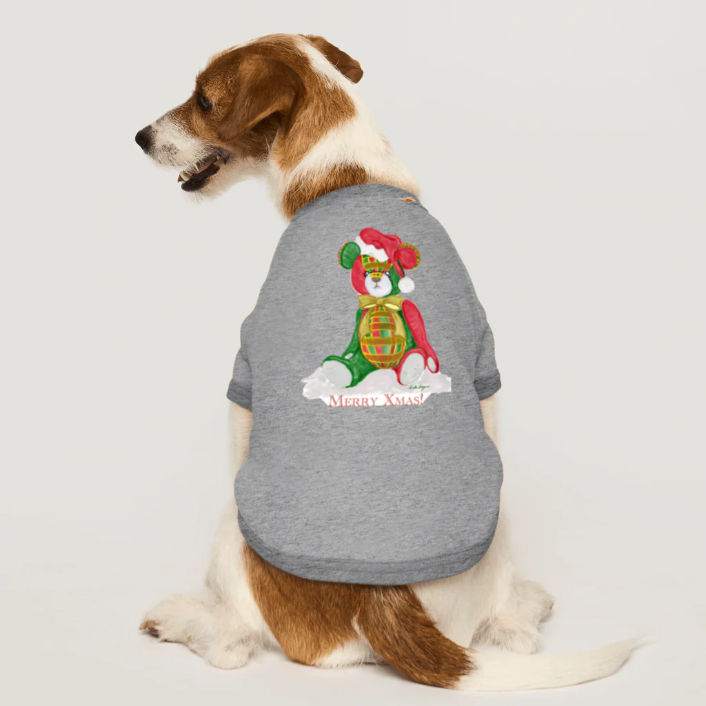 彩貴のクリスマスカラーベア Dog T-shirt