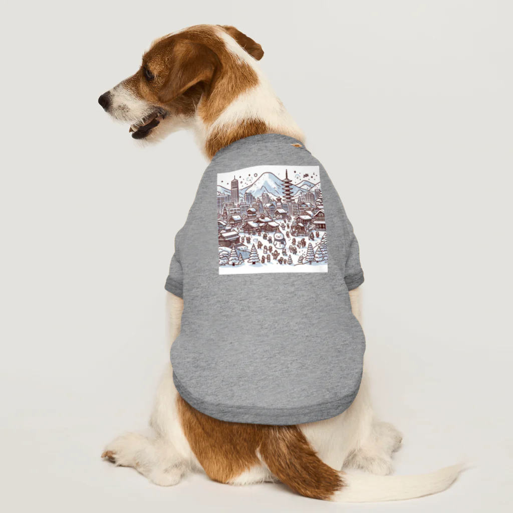 にゃんたみやの雪の花火 Dog T-shirt