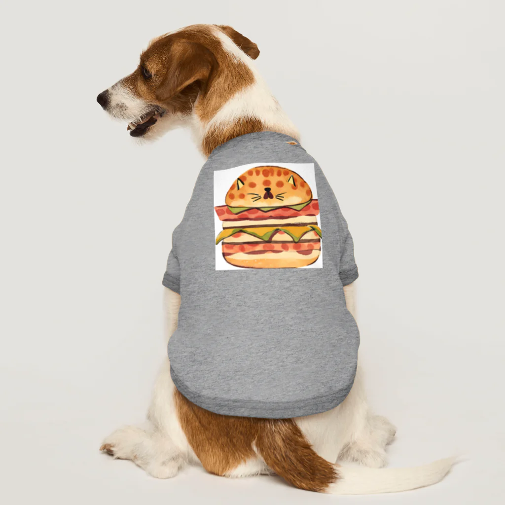 ひとやすみ　らいふのハンバーガーねこ Dog T-shirt