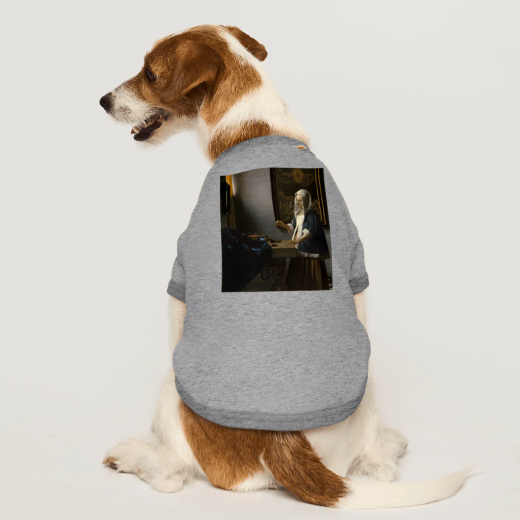 世界美術商店の天秤を持つ女 / Woman Holding a Balance Dog T-shirt