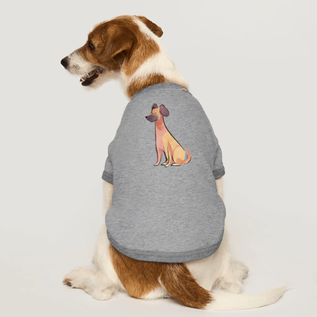 TKGAIの眠そうな犬 Dog T-shirt