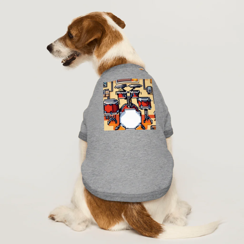 ほっこり絵音舎のドラムセット Dog T-shirt