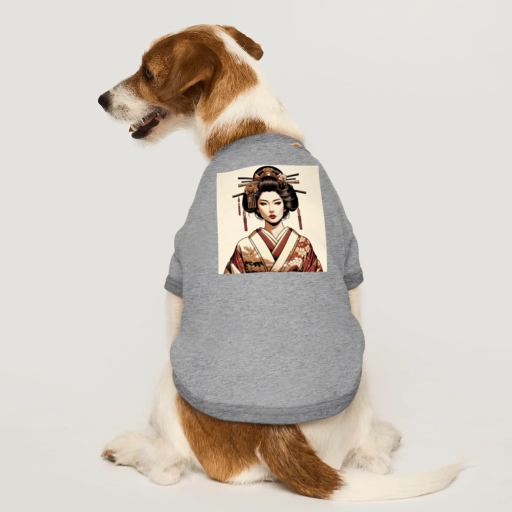 Emerald Canopyの和の粋を纏う、優美な姿Elegance in tradition, a vision of grace. Dog T-shirt