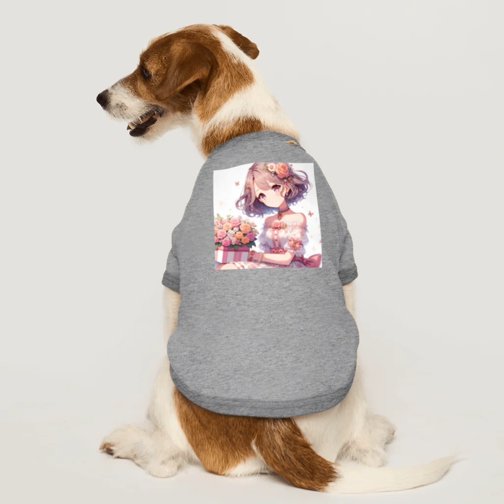 raio-nの春の花畑と少女 Dog T-shirt