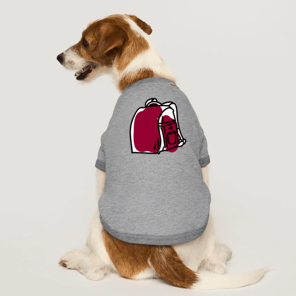 タカのどきどき赤いランドセル Dog T-shirt