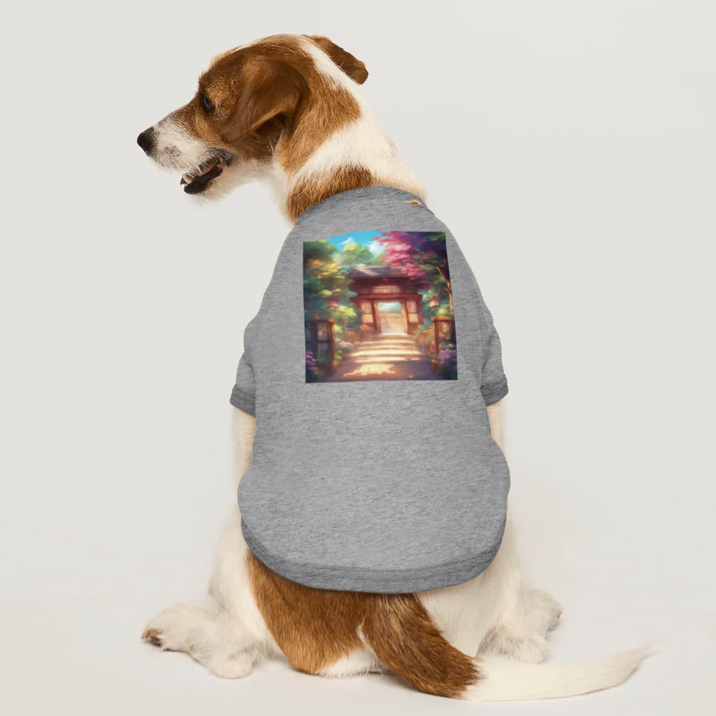 jampackの【風景】寺院 Dog T-shirt