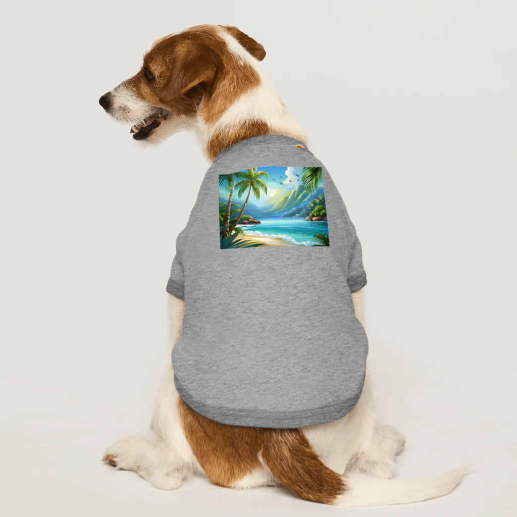 Happy Shopの南国の静かな海 Dog T-shirt