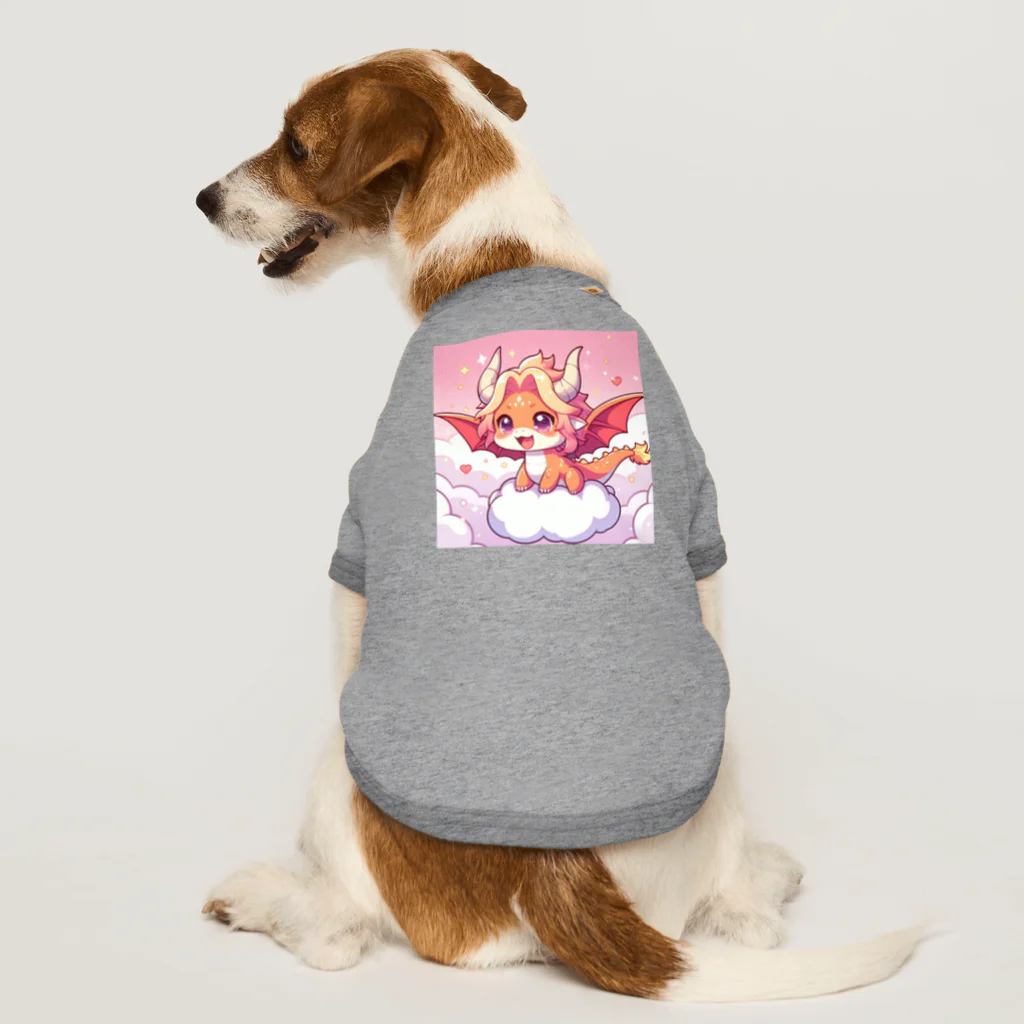 可愛らしいドラゴンのイラストグッズ店のドラゴンキャラクター Dog T-shirt