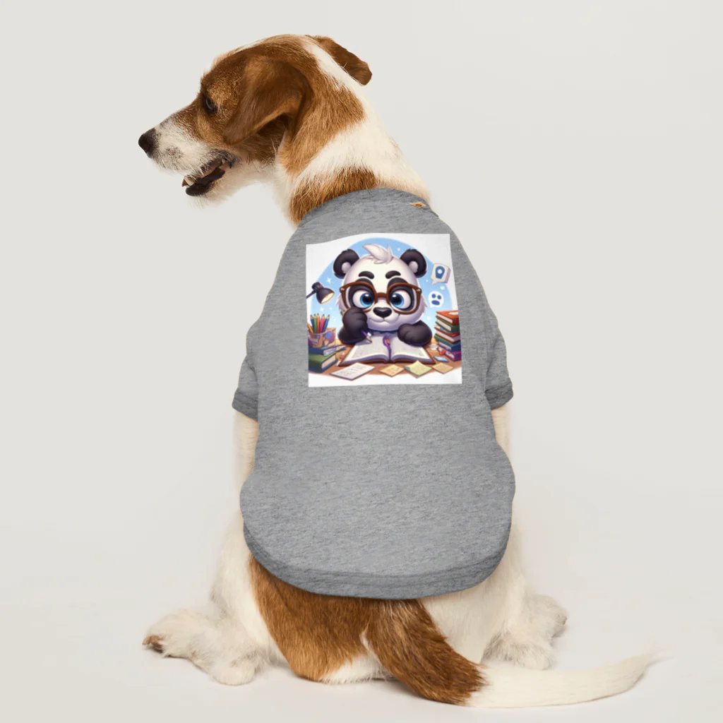 ぺけぽんオリジナルグッズのお勉強中のパンダ Dog T-shirt