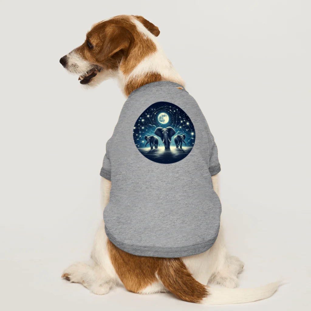 FUMYのNight  Elephant Symphonic Dog T-shirt