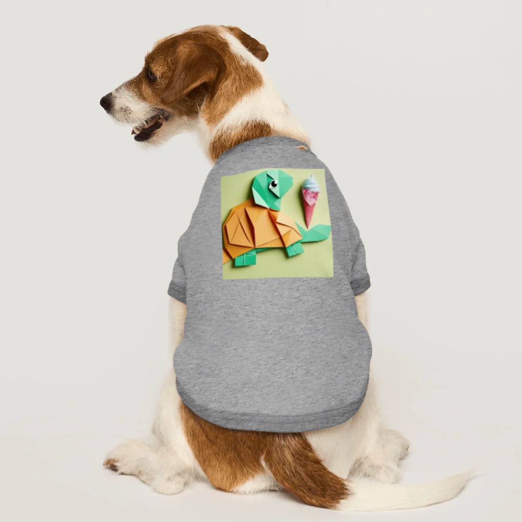 yumiceのice meets オリガミカメ Dog T-shirt