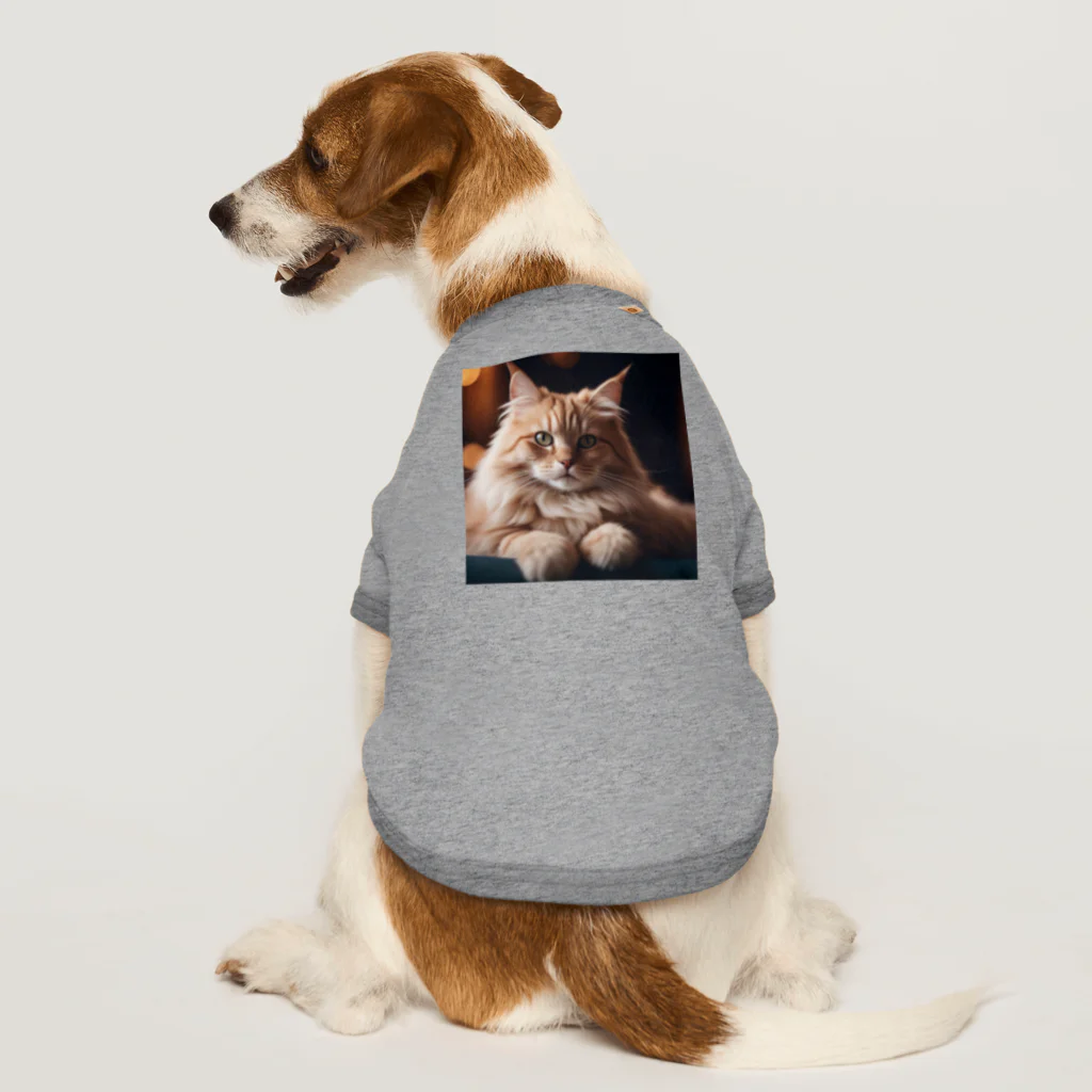 マオのふんわり猫 Dog T-shirt