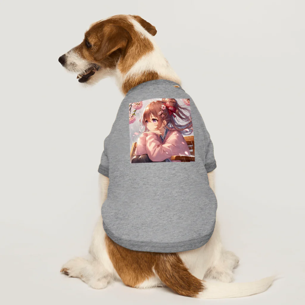 美女 アニメ 風景 おすすめの想いにふける Dog T-shirt