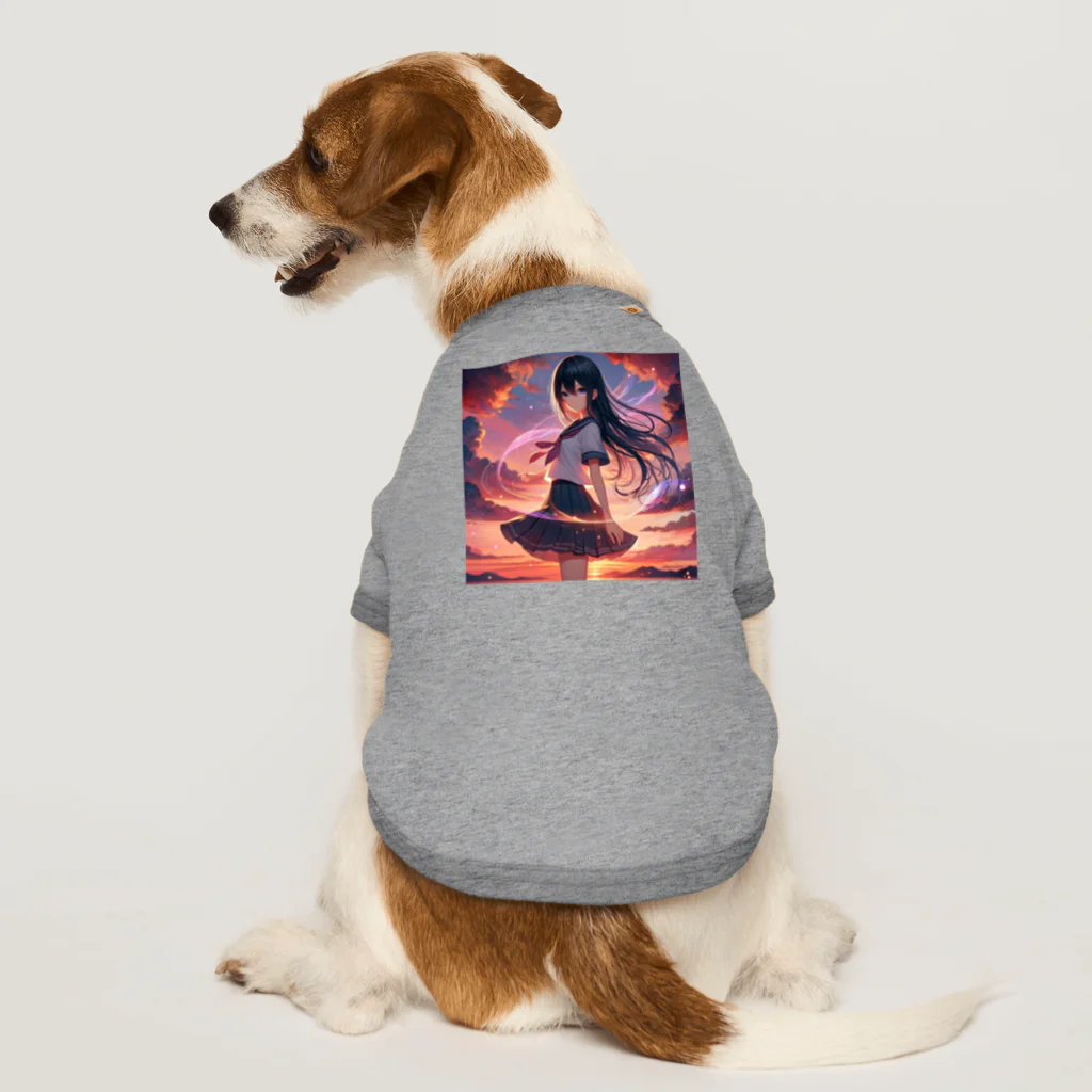 music_japanのファンタジー女子高生 Dog T-shirt