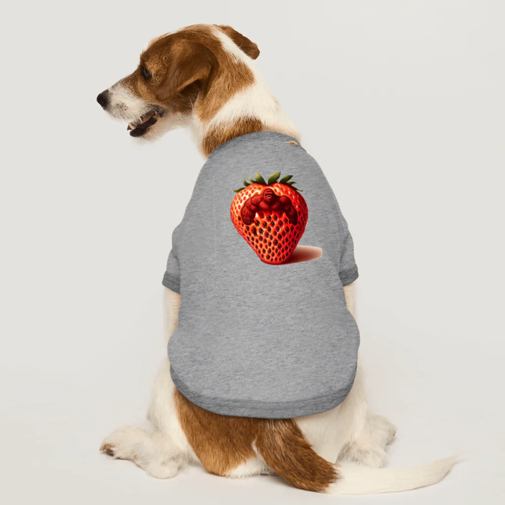 ゴリラショップのThe Mighty Gorilla Strawberry  Dog T-shirt