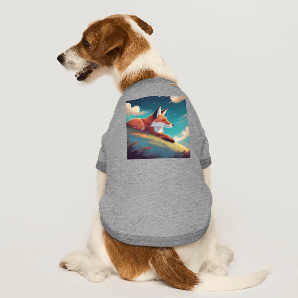 takka_555の癒される動物（キタキツネ） Dog T-shirt