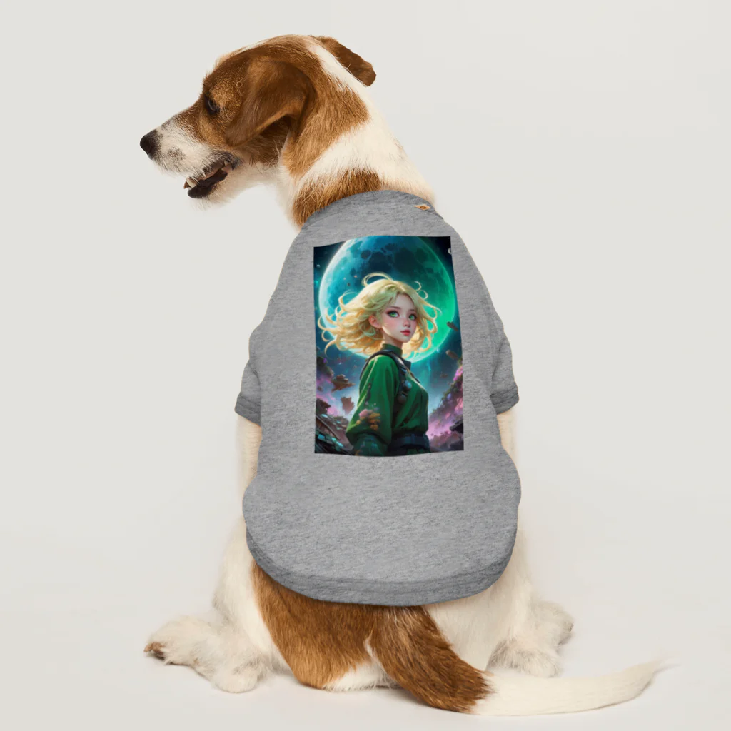 AQUAMETAVERSEの宇宙の凛とした姫 アメジスト 2846 Dog T-shirt