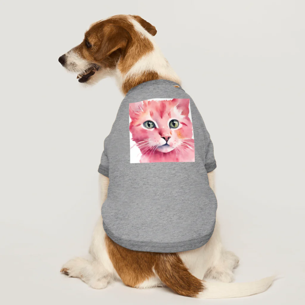 キャツアイのピンクの猫ちゃんやで Dog T-shirt