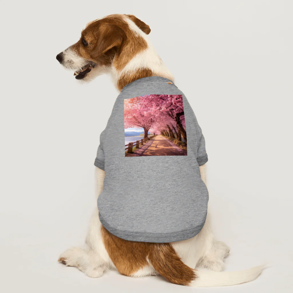AQUAMETAVERSEの桜並木　なでしこ1478 Dog T-shirt