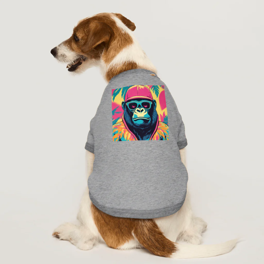 マジカルメッセージのラッパーゴリラ Dog T-shirt