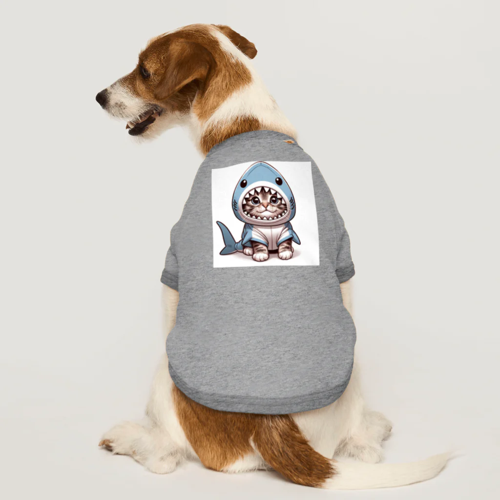 IloveCatのサメのフードを被った愛くるしい子猫 Dog T-shirt