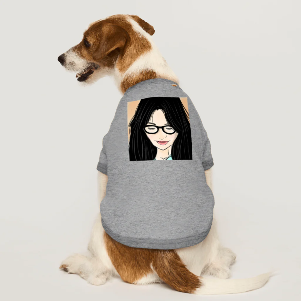 みつまめこshopのメガネ美人 Dog T-shirt