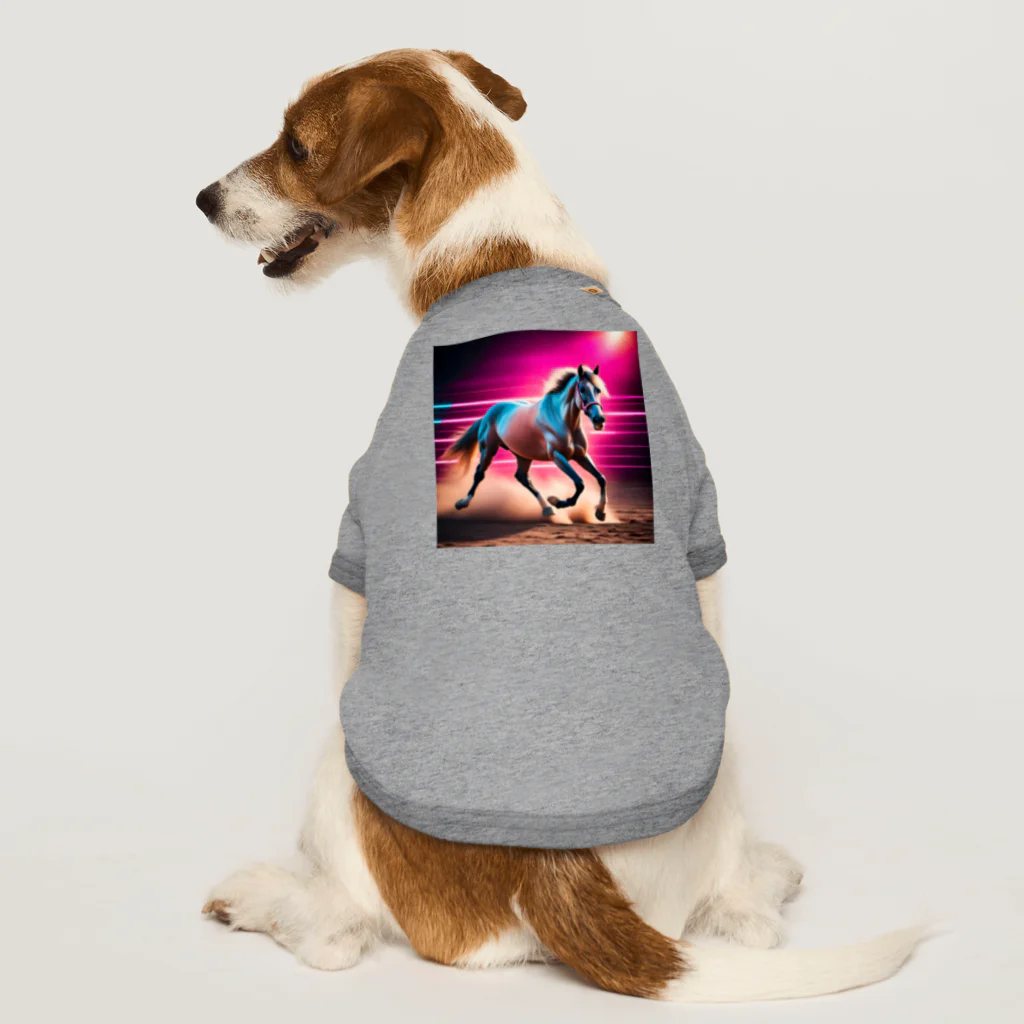 ★動物ショップ・kou2020★の馬4 Dog T-shirt