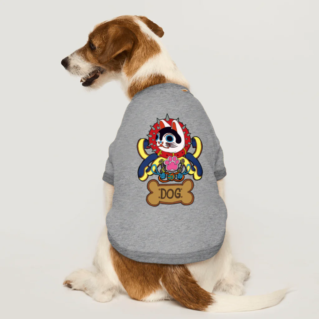 無頭犬市作九の一のINUHARIKO Dog T-shirt