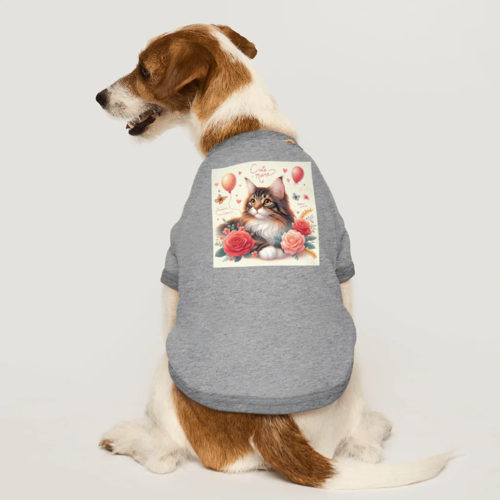 Y m @Y's shopの猫と薔薇 Dog T-shirt